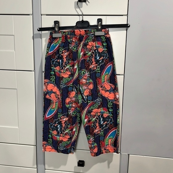 KIDS, vintage pants, elastic waist, muscleman, flax, vibrant colours small 7/8 - Picture 1 of 4